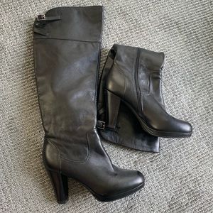 Shoes - Leather heeled knee-high boots size 8 Shoes - Leather heeled knee-high boots size 8